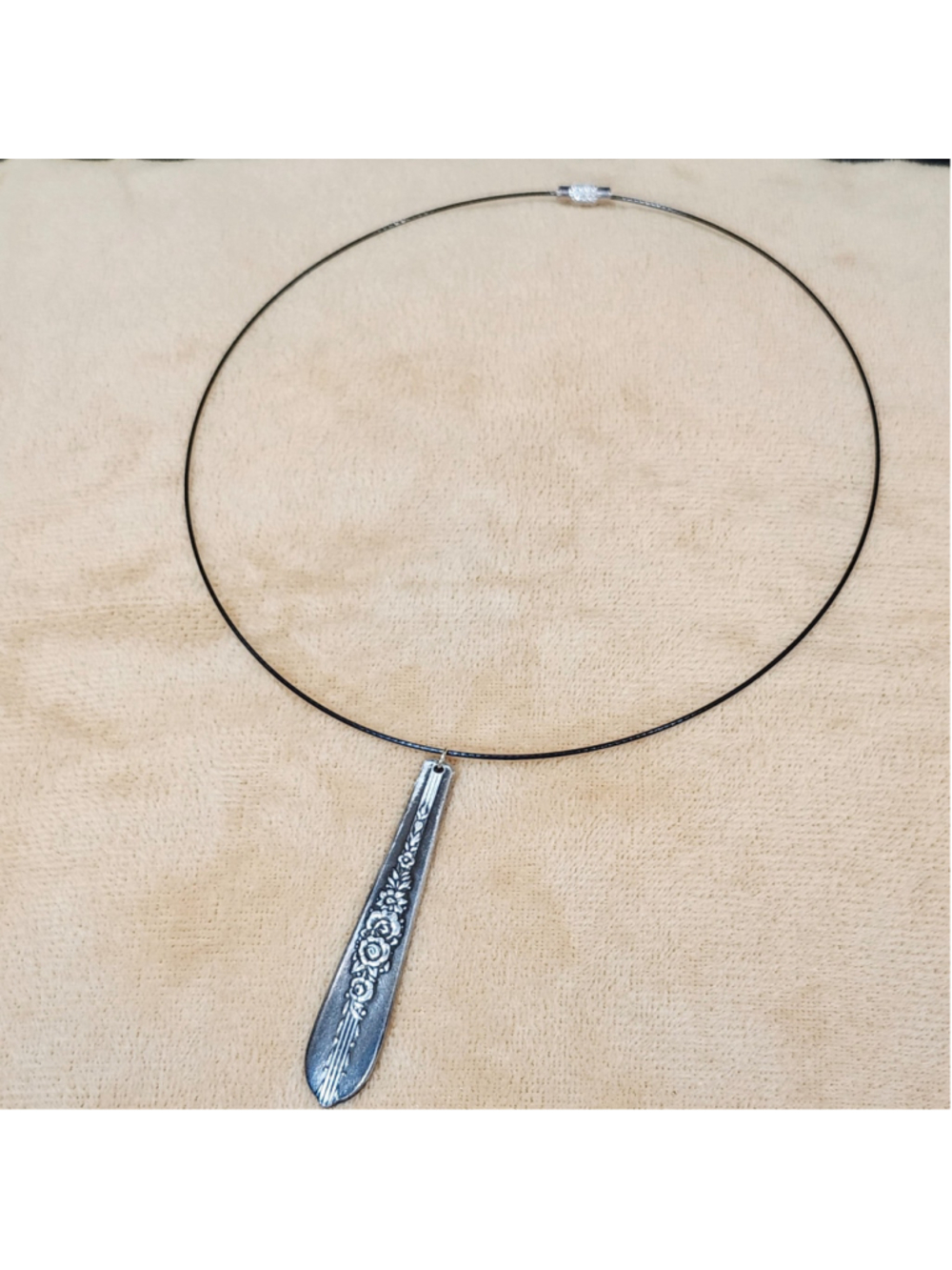Pendant necklace Silverwear ONEIDA silverplate 1954 ROYAL ROSE